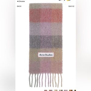 💗 Acne Studios Mohair Checkered Scarf 🧣